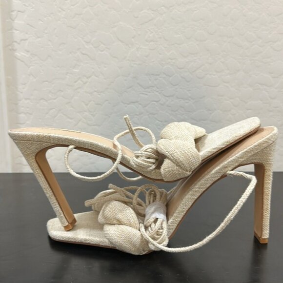 Fashion Nova square toe‎ cream 4.5” high heel women’s size 11 - Picture 8 of 8